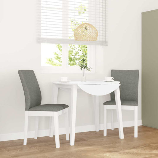 Cadeiras de jantar com almofadões 2 pcs madeira maciça branco