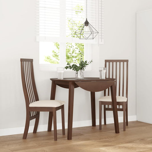 Cadeiras de jantar com almofadões 2 pcs madeira maciça castanho