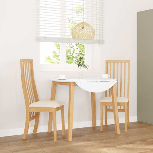 Cadeiras de jantar com almofadões 2 pcs madeira maciça