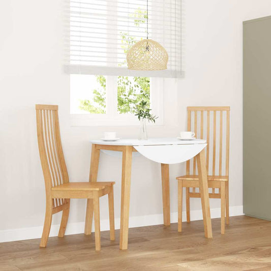 Cadeiras de jantar 2 pcs madeira de seringueira maciça