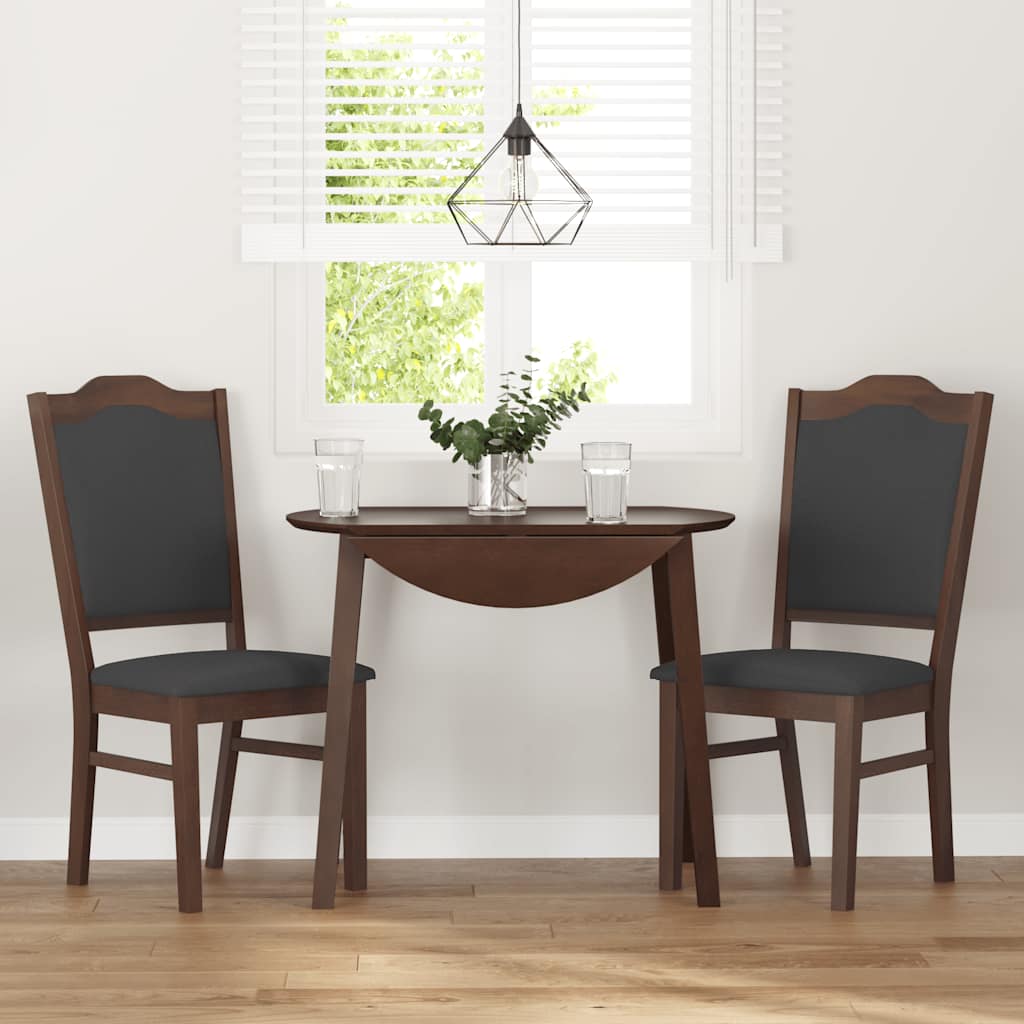Cadeiras de jantar com almofadões 2 pcs madeira maciça castanho