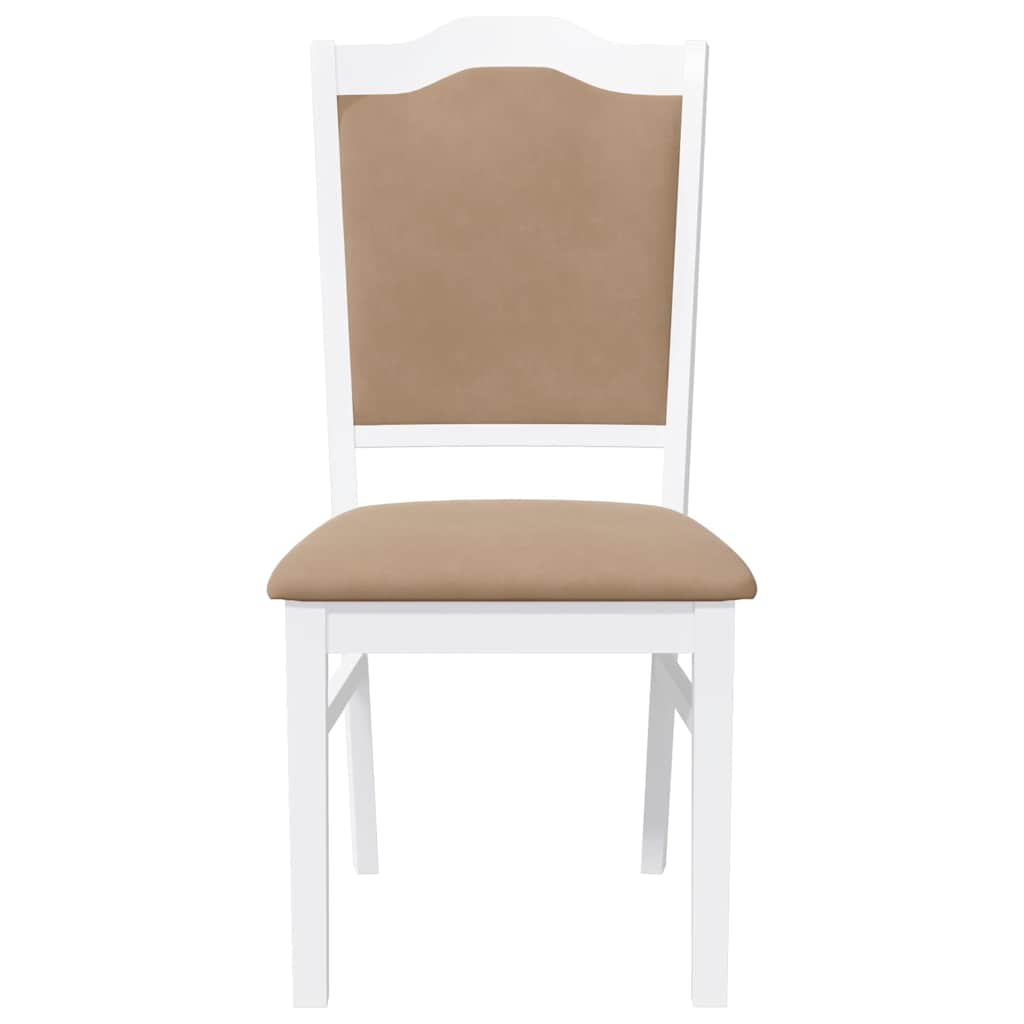 Cadeiras de jantar com almofadões 2 pcs madeira maciça branco