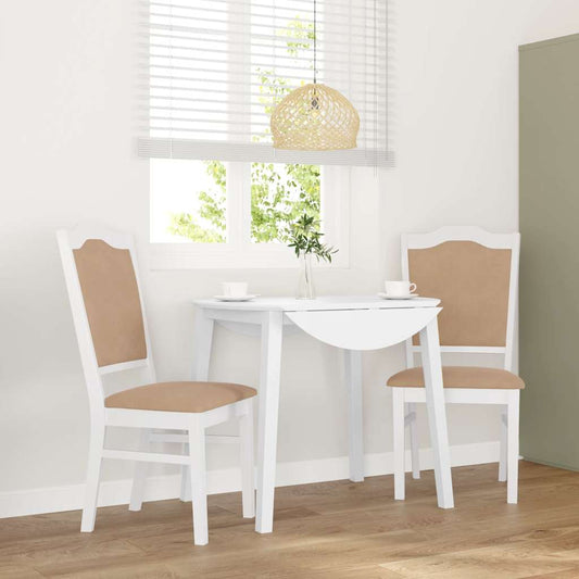 Cadeiras de jantar com almofadões 2 pcs madeira maciça branco