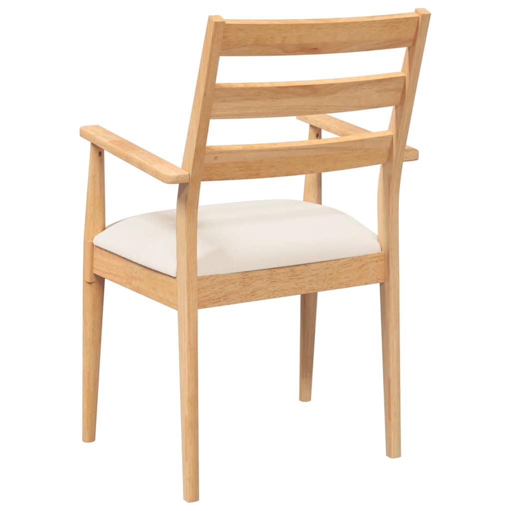 Cadeiras de jantar com almofadões 2 pcs madeira maciça