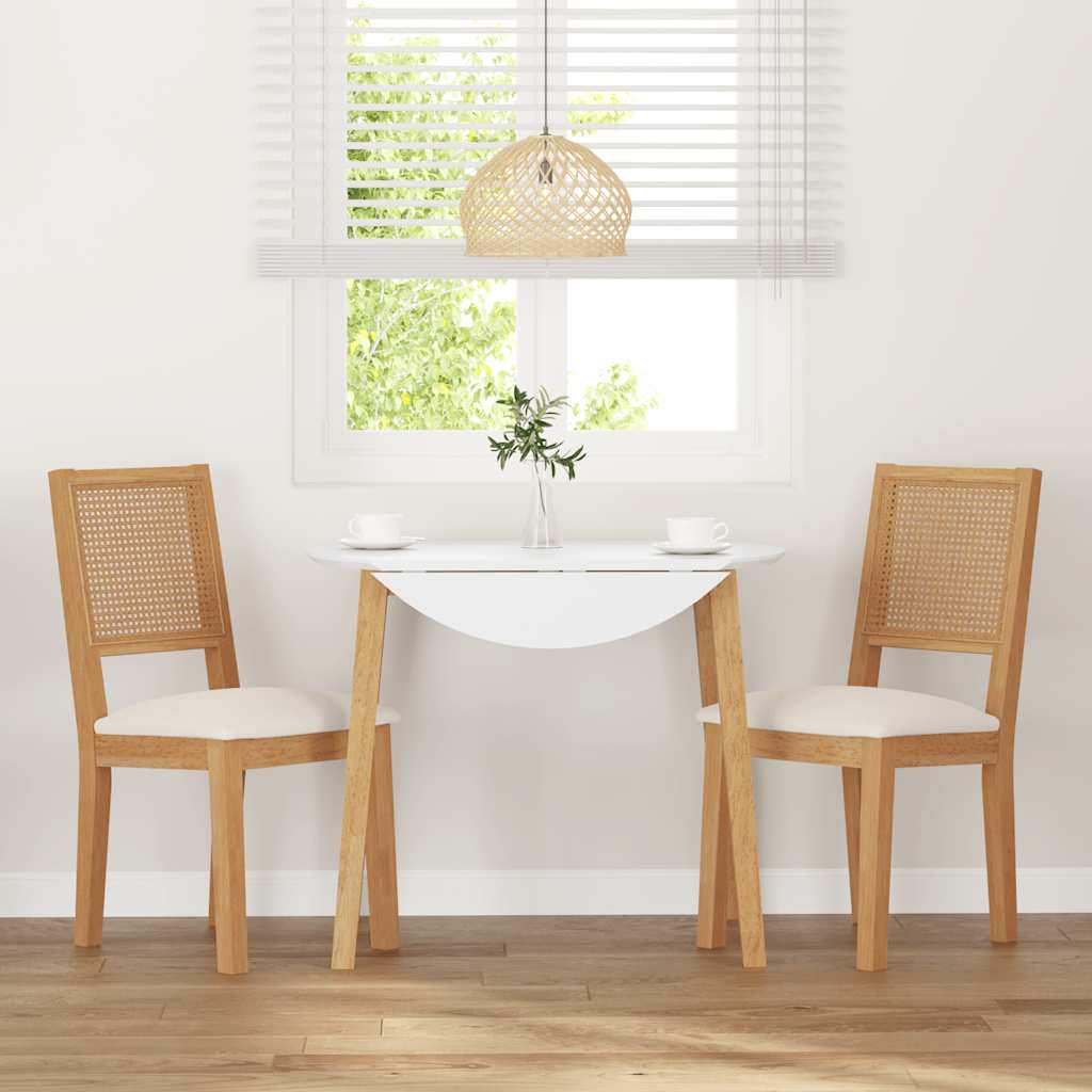 Cadeiras de jantar com almofadões 2 pcs madeira maciça