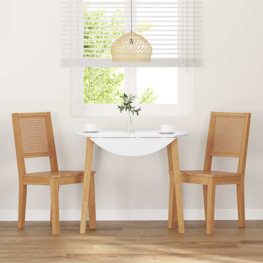 Cadeiras de jantar 2 pcs madeira de seringueira maciça