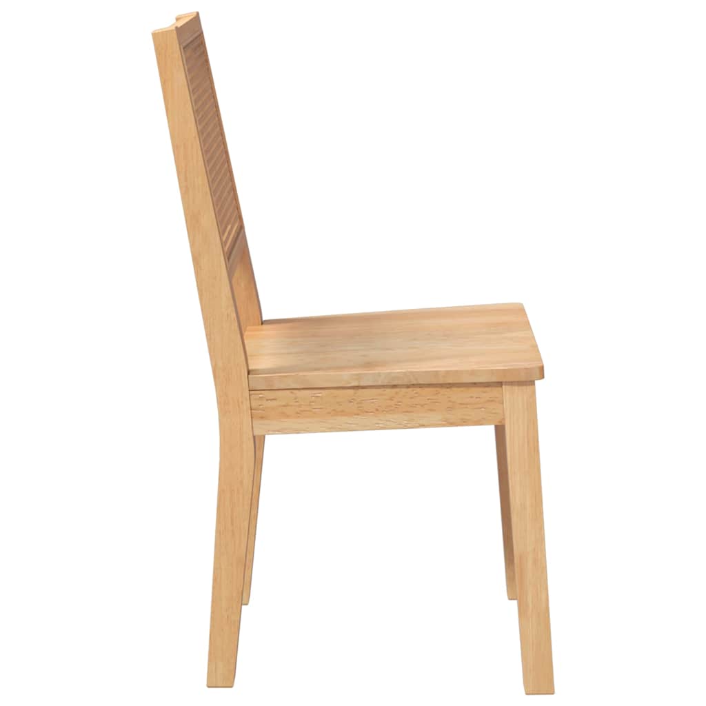 Cadeiras de jantar 2 pcs madeira de seringueira maciça