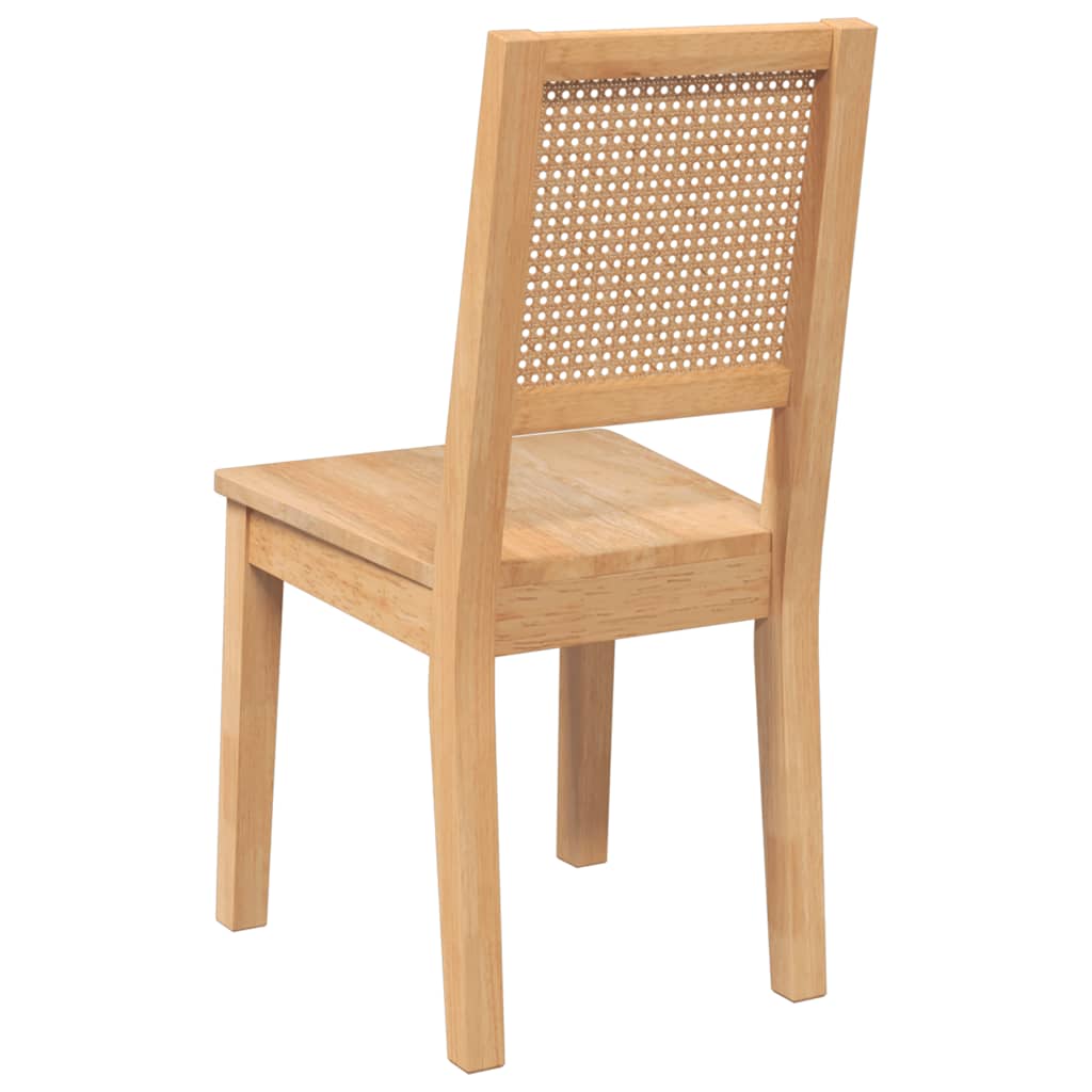 Cadeiras de jantar 2 pcs madeira de seringueira maciça
