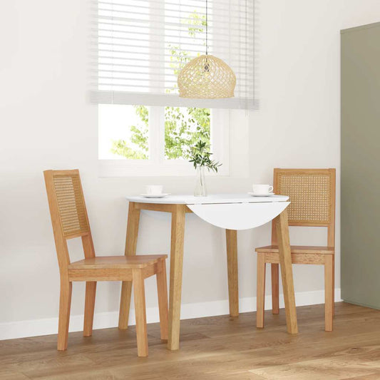 Cadeiras de jantar 2 pcs madeira de seringueira maciça