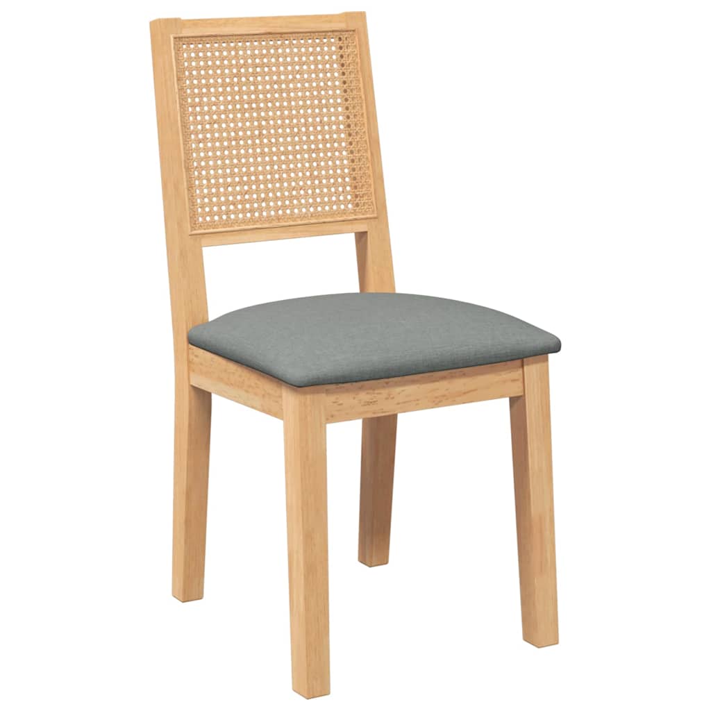 Cadeiras de jantar com almofadões 2 pcs madeira maciça