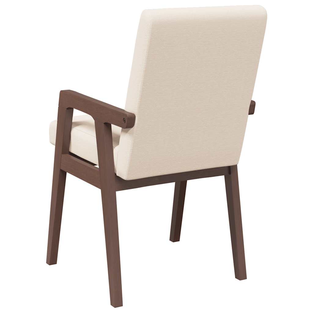 Cadeiras de jantar com almofadões 2 pcs madeira maciça castanho