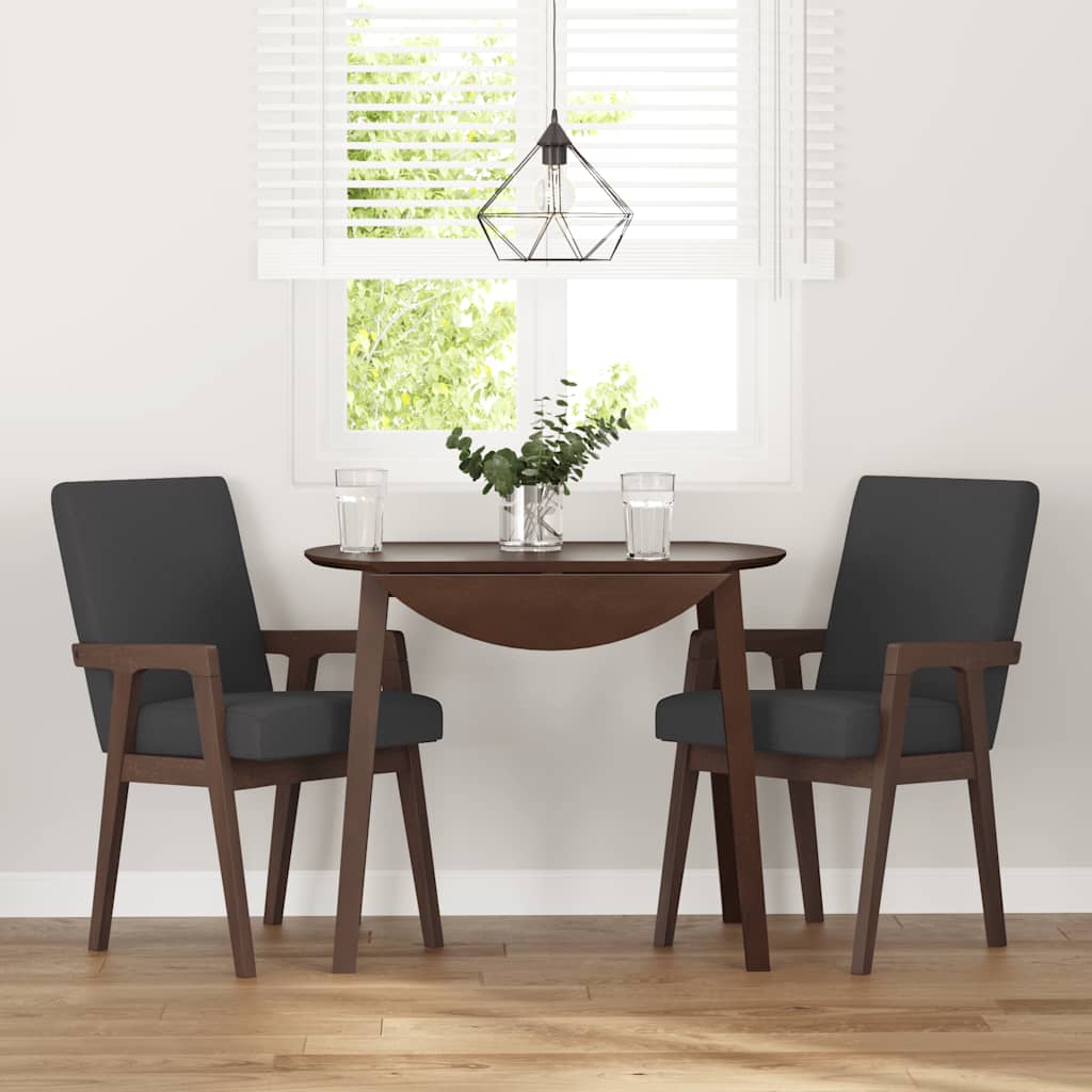 Cadeiras de jantar com almofadões 2 pcs madeira maciça castanho
