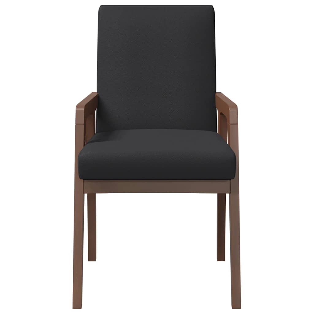 Cadeiras de jantar com almofadões 2 pcs madeira maciça castanho