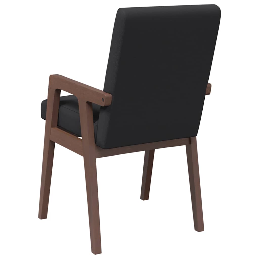 Cadeiras de jantar com almofadões 2 pcs madeira maciça castanho