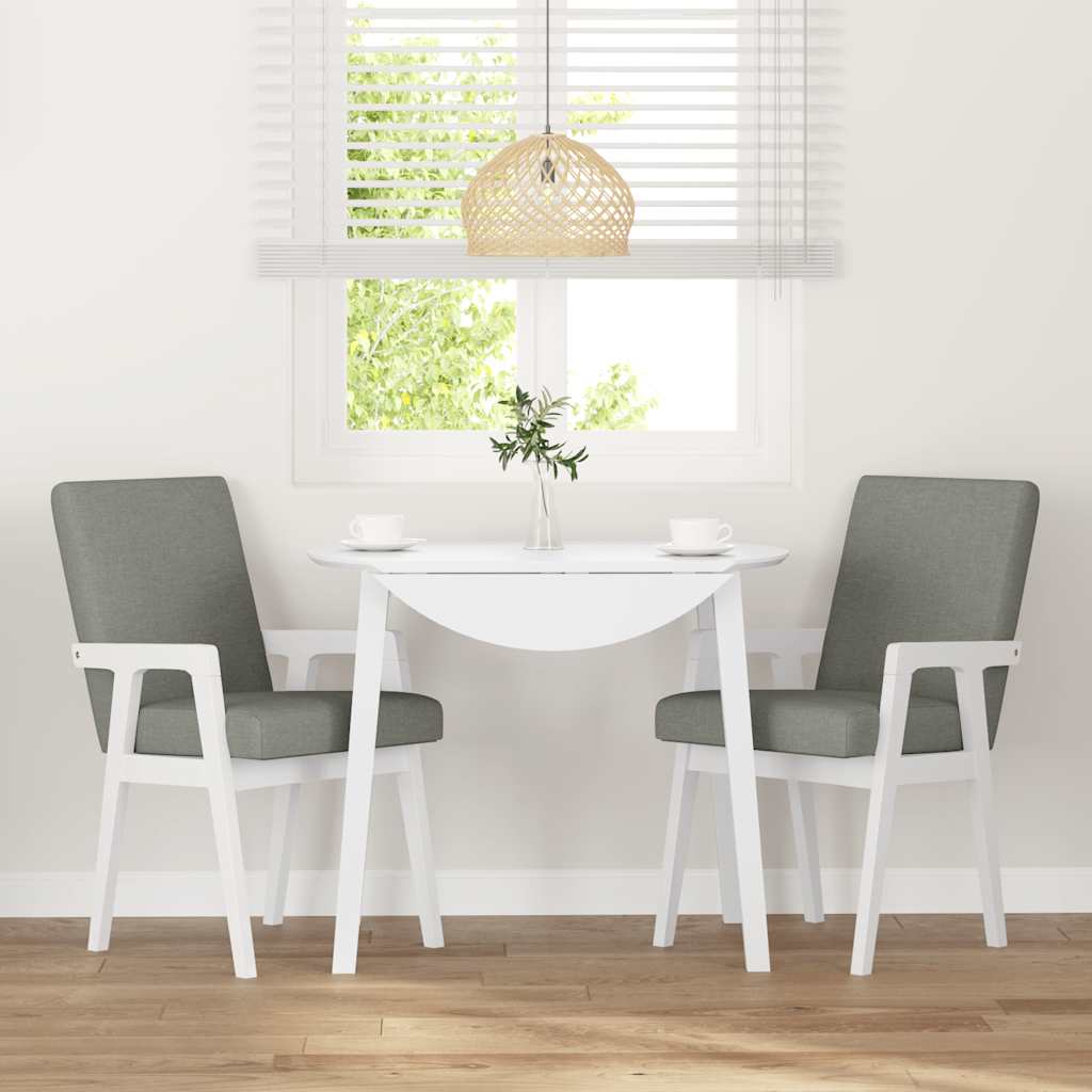 Cadeiras de jantar com almofadões 2 pcs madeira maciça branco