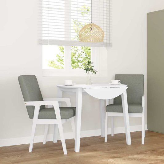 Cadeiras de jantar com almofadões 2 pcs madeira maciça branco