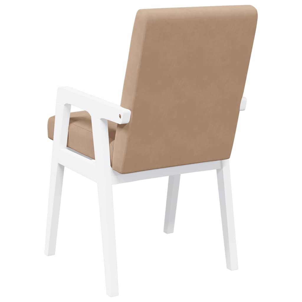 Cadeiras de jantar com almofadões 2 pcs madeira maciça branco