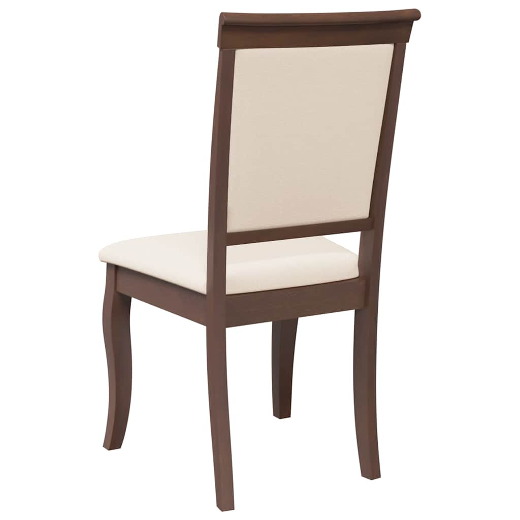 Cadeiras de jantar com almofadões 2 pcs madeira maciça castanho