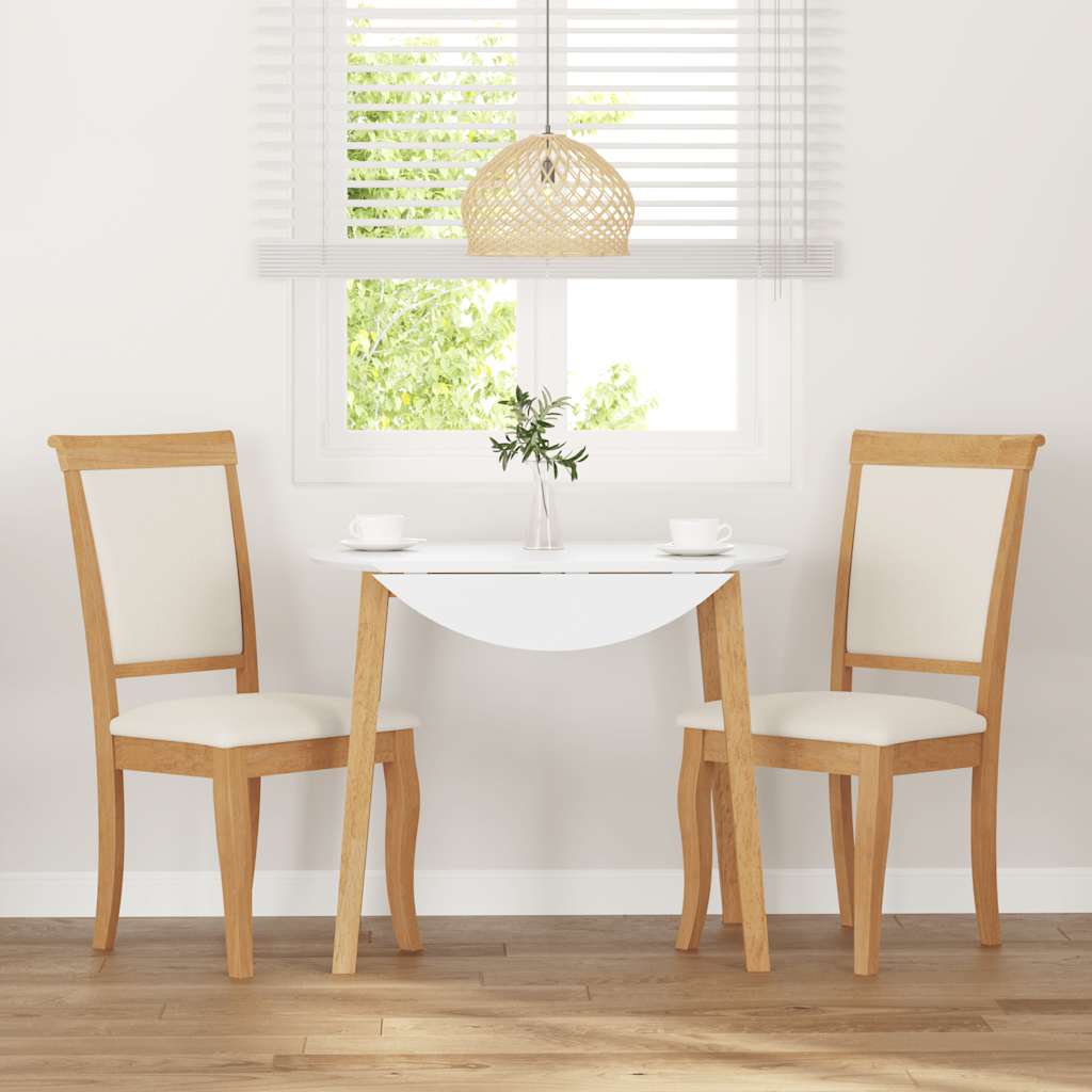 Cadeiras de jantar com almofadões 2 pcs madeira maciça natural