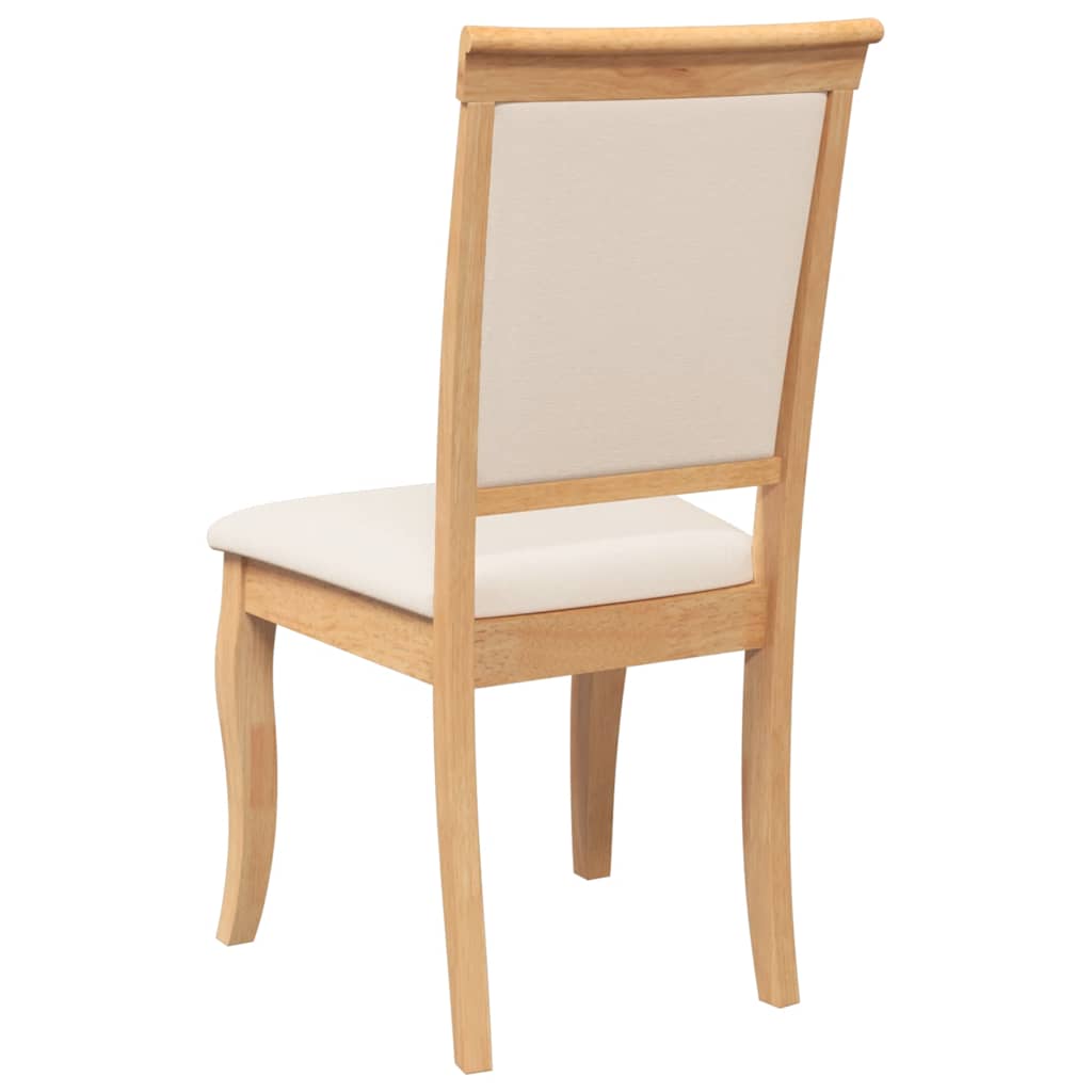 Cadeiras de jantar com almofadões 2 pcs madeira maciça natural
