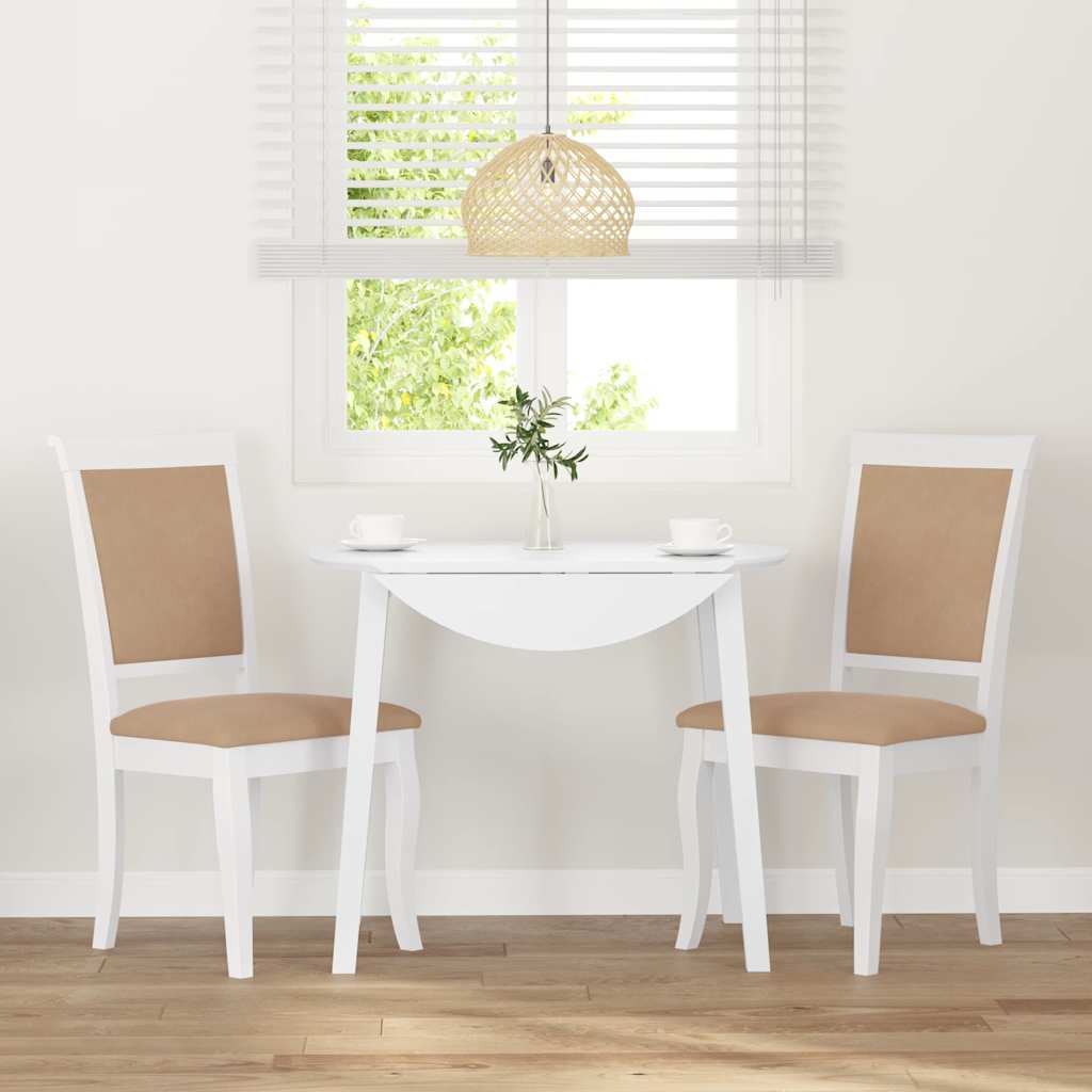 Cadeiras de jantar com almofadões 2 pcs madeira maciça branco