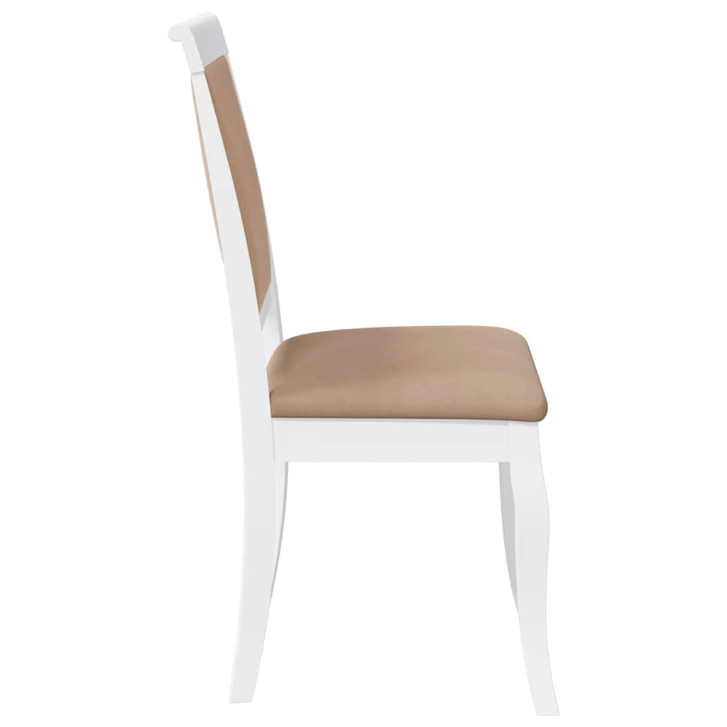 Cadeiras de jantar com almofadões 2 pcs madeira maciça branco