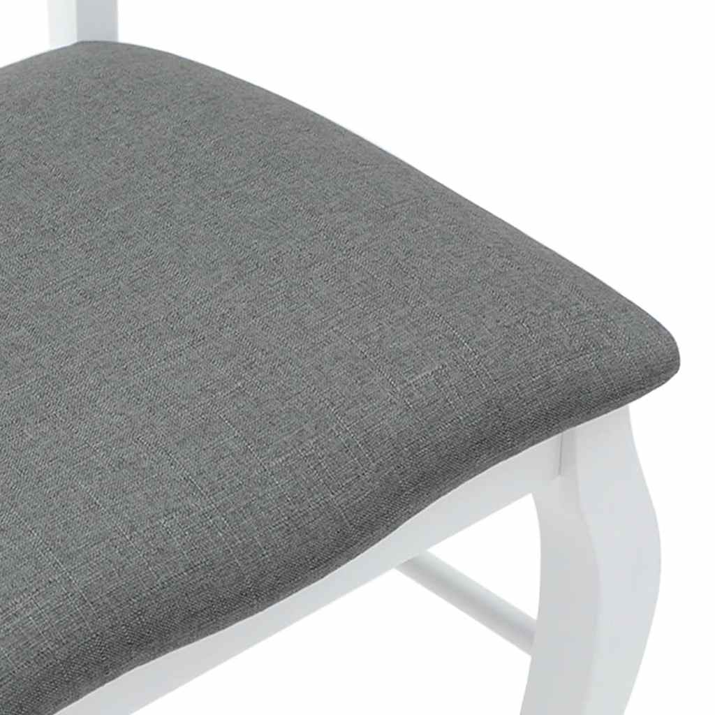 Cadeiras de jantar com almofadões 2 pcs madeira maciça branco
