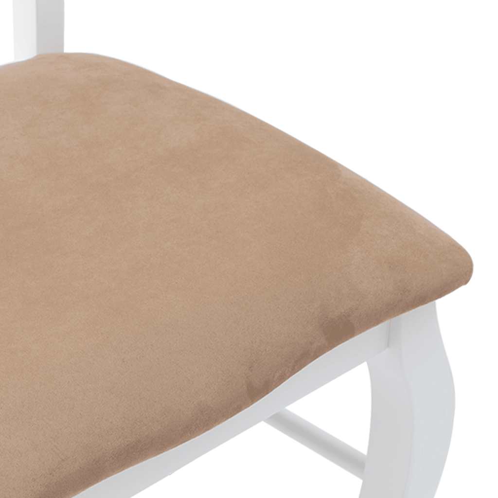Cadeiras de jantar com almofadões 2 pcs madeira maciça branco