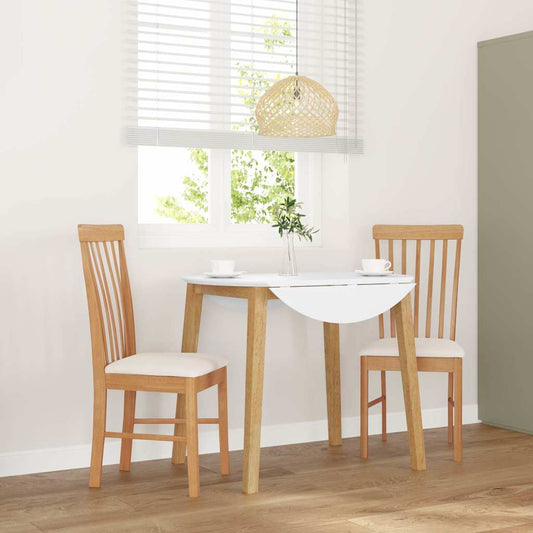 Cadeiras de jantar com almofadões 2 pcs madeira maciça