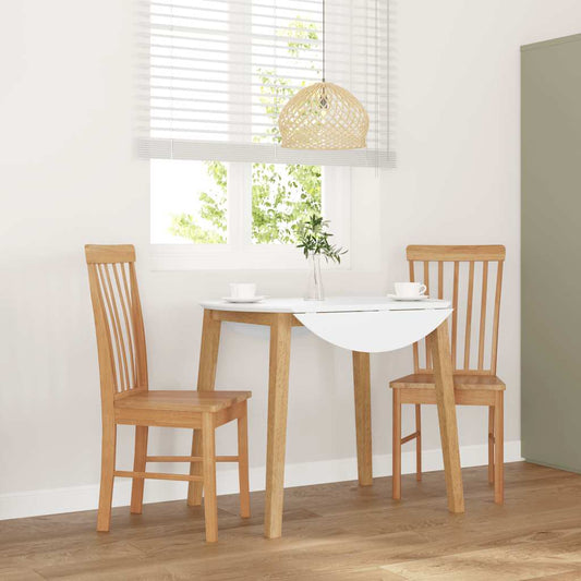 Cadeiras de jantar 2 pcs madeira de seringueira maciça