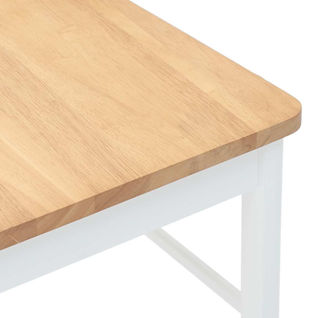 Cadeiras de jantar 2 pcs madeira de seringueira maciça branco