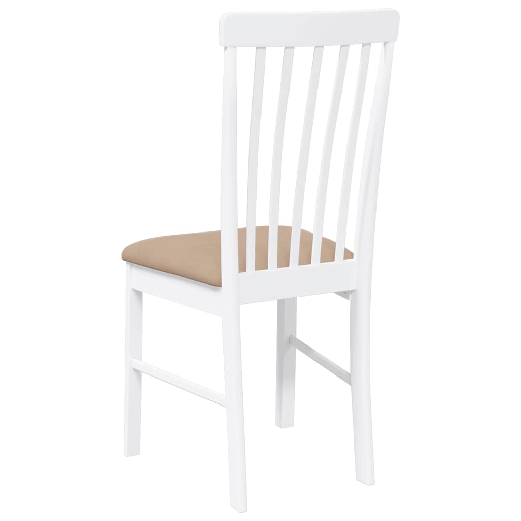 Cadeiras de jantar com almofadões 2 pcs madeira maciça branco