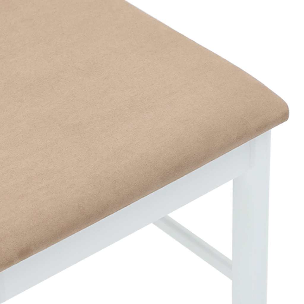 Cadeiras de jantar com almofadões 2 pcs madeira maciça branco