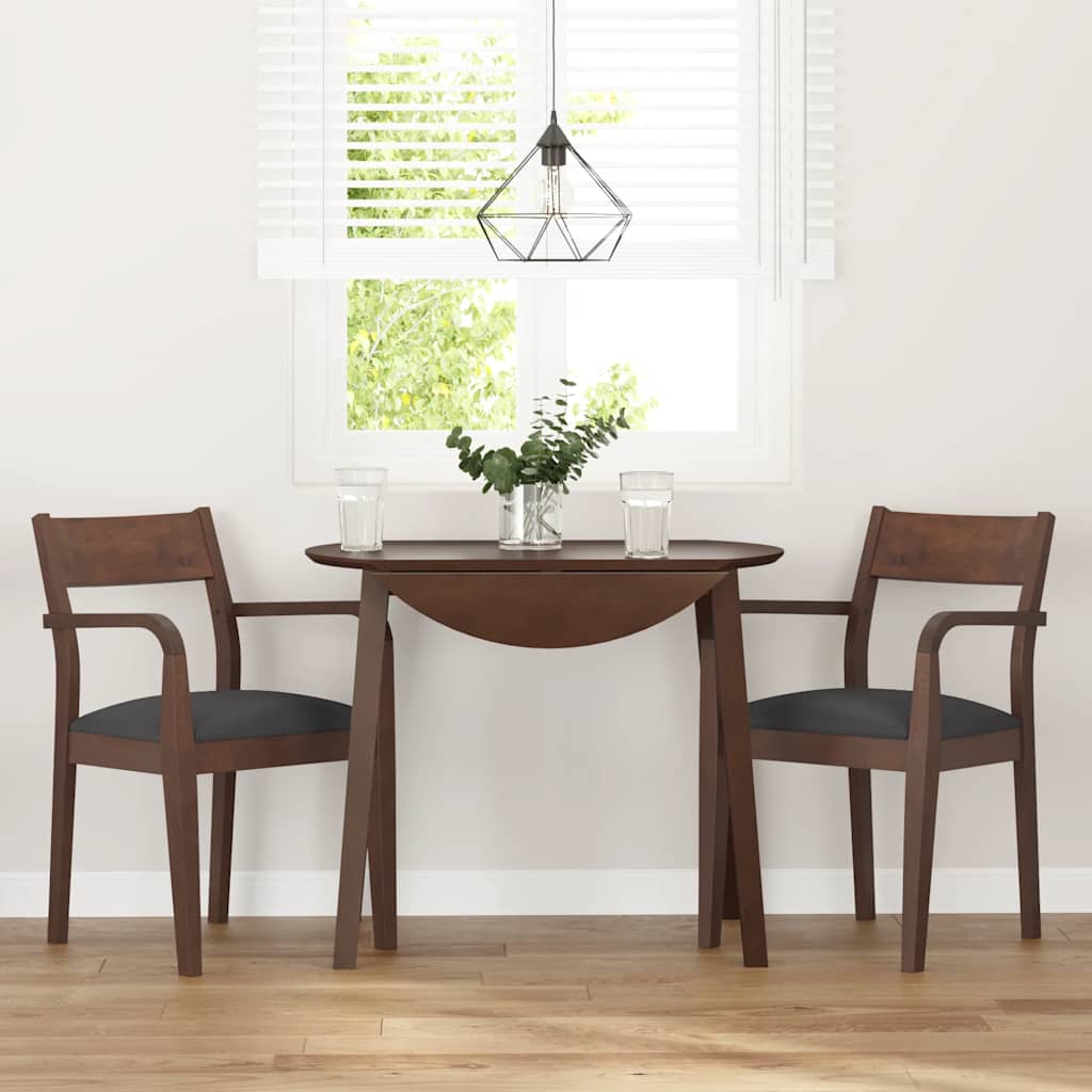Cadeiras de jantar com almofadões 2 pcs madeira maciça castanho