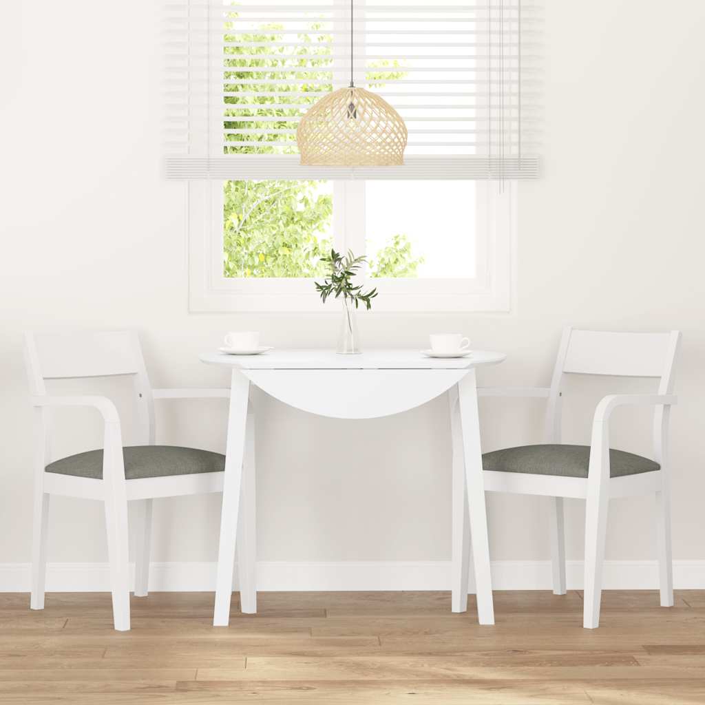 Cadeiras de jantar com almofadões 2 pcs madeira maciça branco