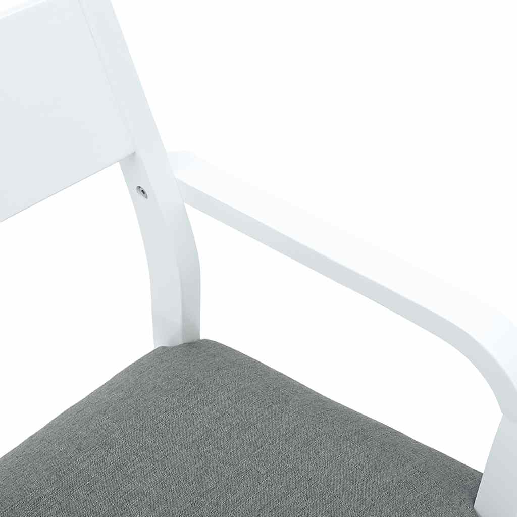 Cadeiras de jantar com almofadões 2 pcs madeira maciça branco