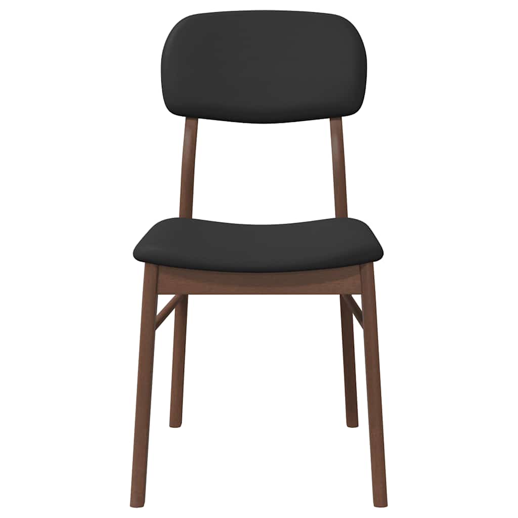 Cadeiras de jantar com almofadões 2 pcs madeira maciça castanho
