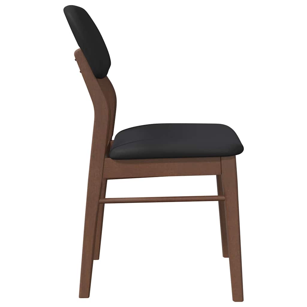 Cadeiras de jantar com almofadões 2 pcs madeira maciça castanho