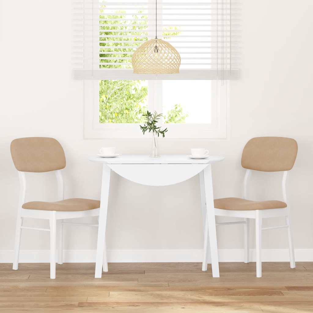 Cadeiras de jantar com almofadões 2 pcs madeira maciça branco