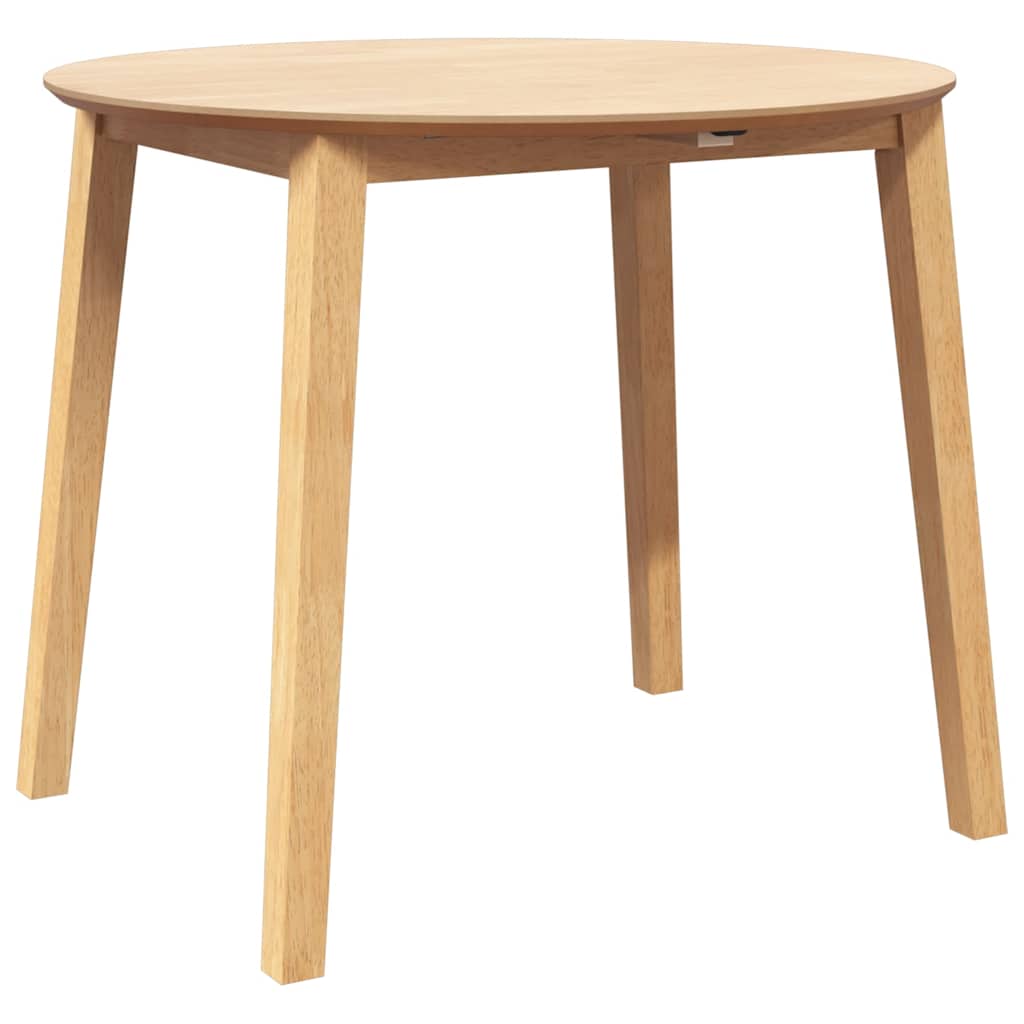 Mesa de jantar madeira seringueira maciça Natural