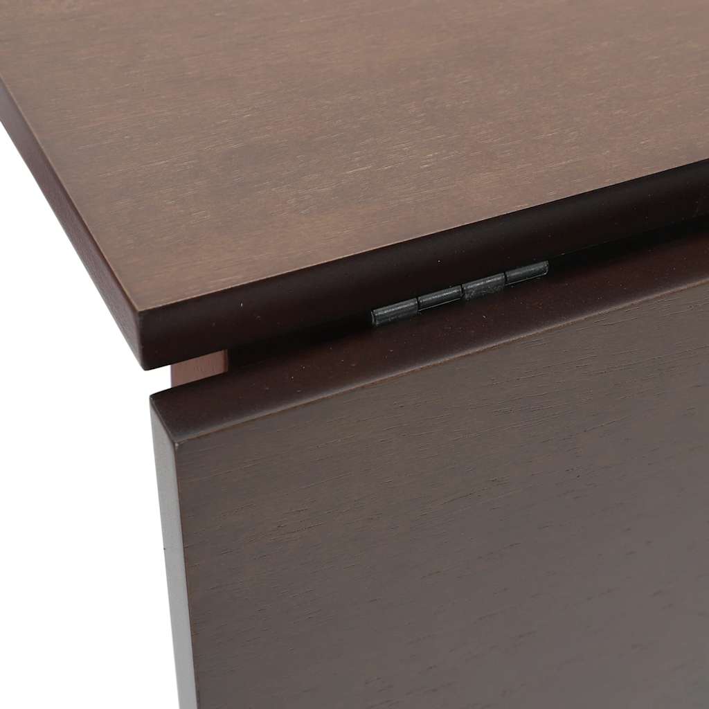 Mesa de jantar madeira seringueira maciça castanho