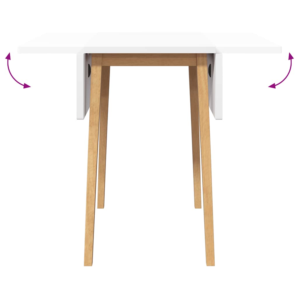 Mesa de jantar madeira seringueira maciça Natural