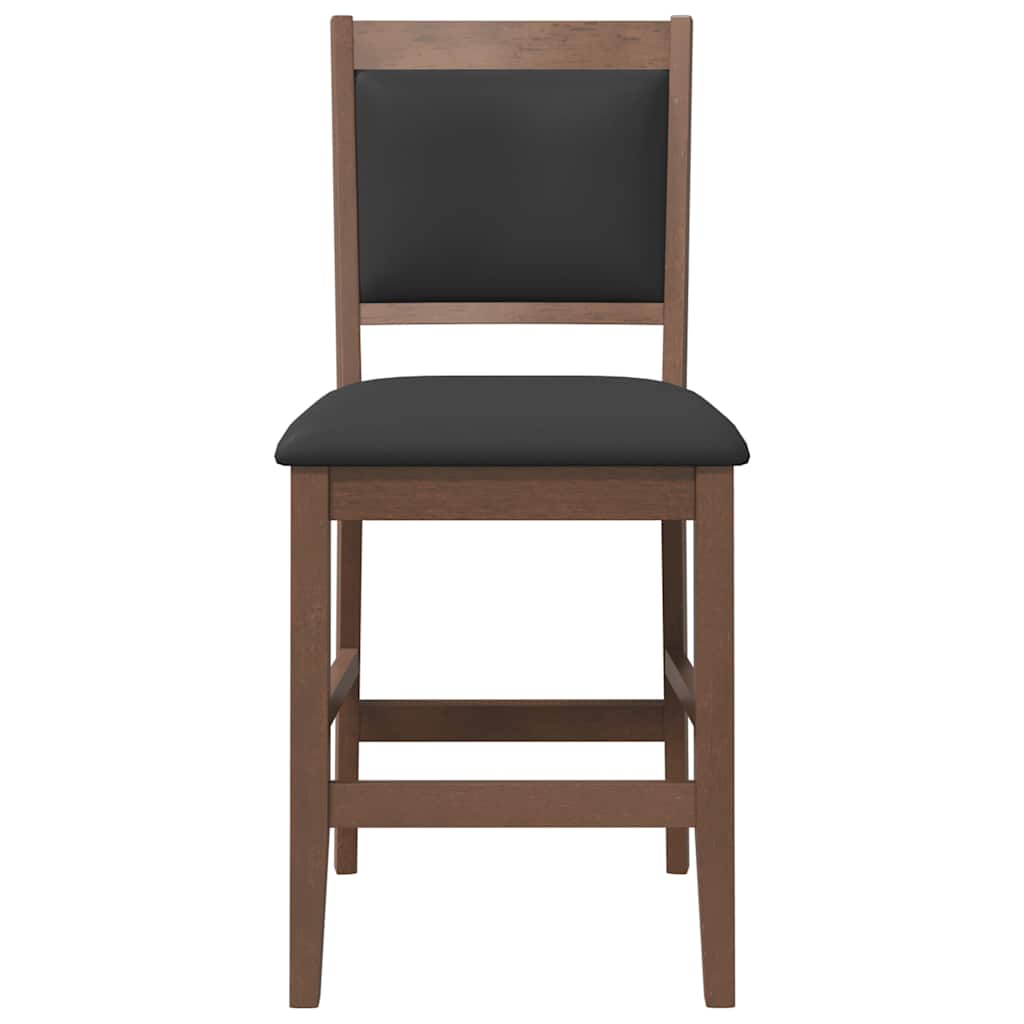 Bancos de bar com almofadões 2pcs madeira de seringueira maciça