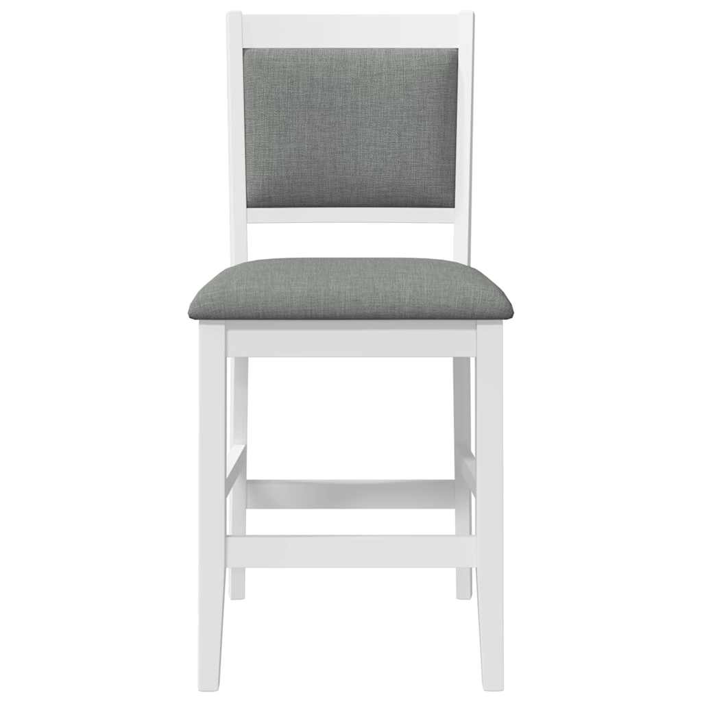 Bancos de bar com almofadões 2pcs madeira de seringueira maciça