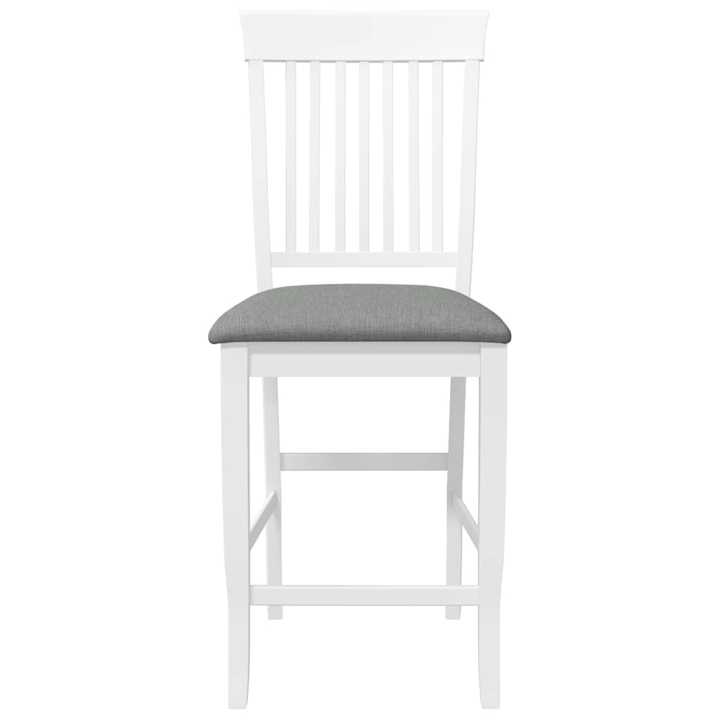 Bancos de bar com almofadões 2pcs madeira de seringueira maciça
