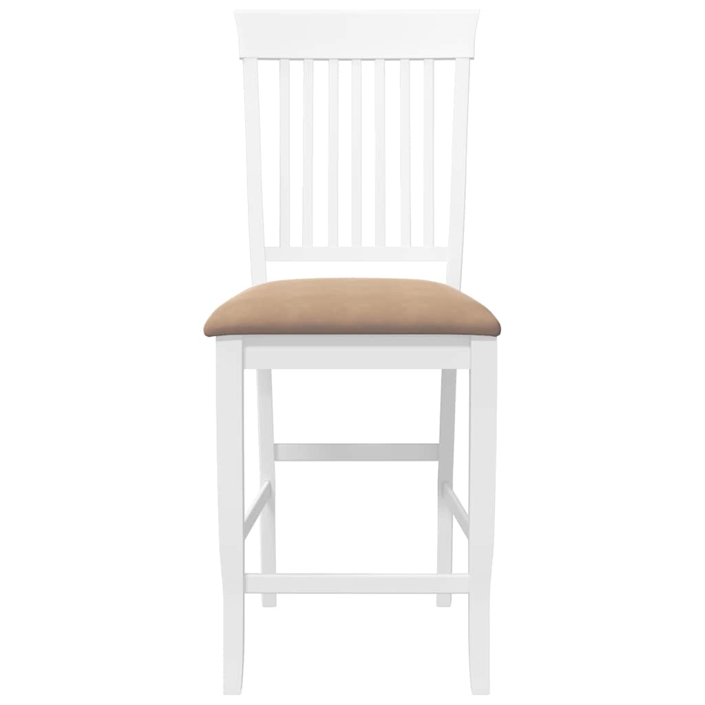 Bancos de bar com almofadões 2pcs madeira de seringueira maciça