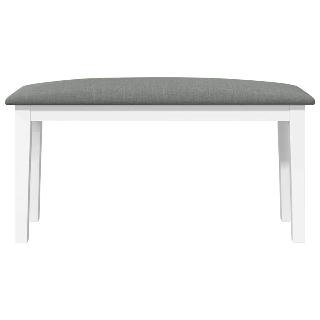 Banco 90 cm madeira seringueira maciça branco