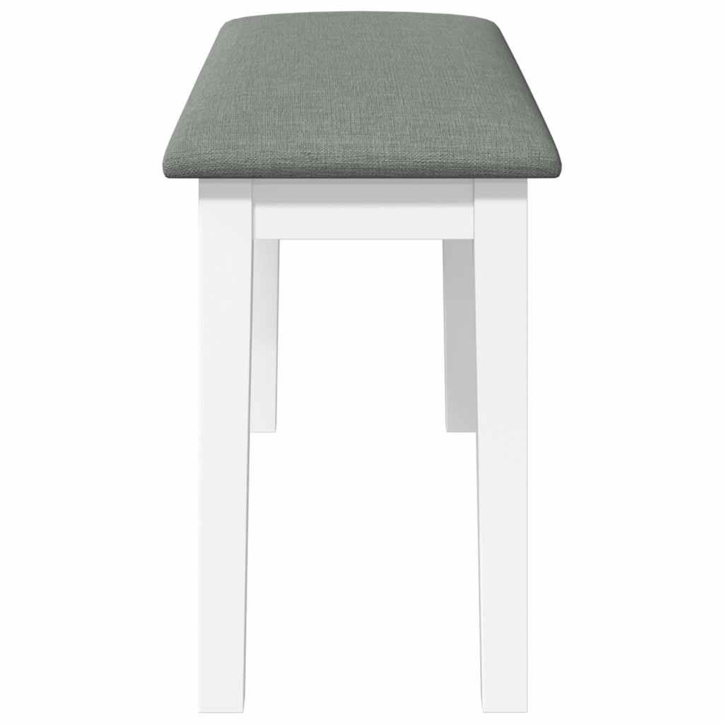 Banco 90 cm madeira seringueira maciça branco