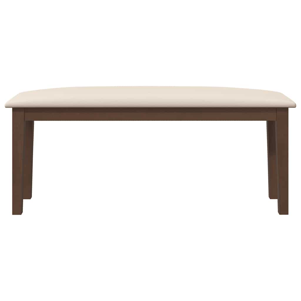 Banco 110 cm madeira seringueira maciça castanho