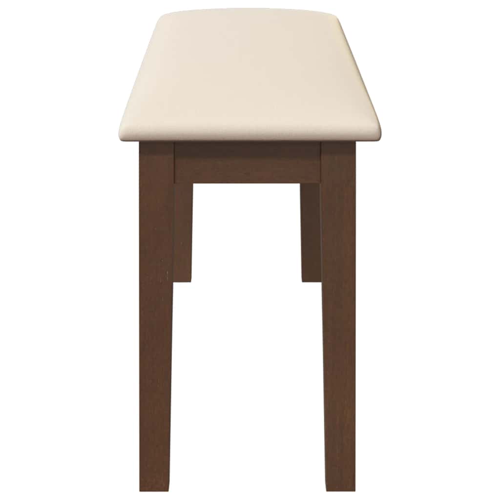 Banco 110 cm madeira seringueira maciça castanho